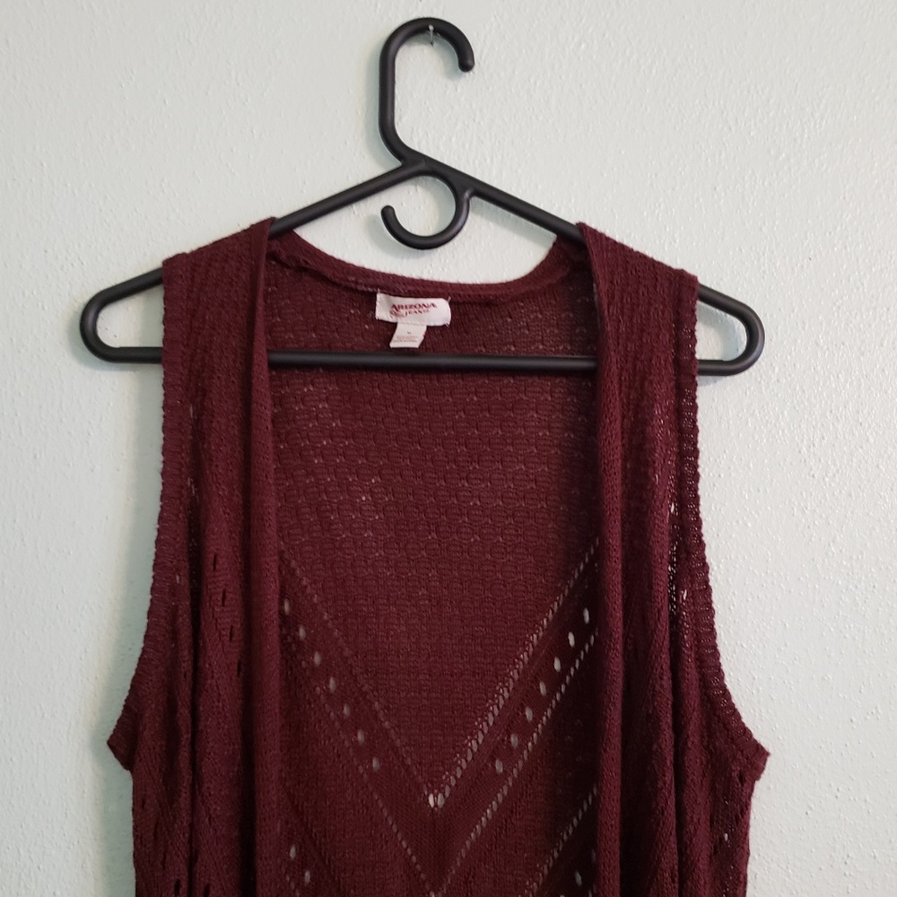🍭Knit maroon long cardigan